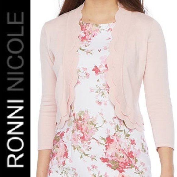 Ronni Nicole Sweaters - Ronni Nicole Studio Womens 3/4 Sleeve Shrug